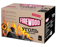 Уголь Firewood Premium древесный, 4кг