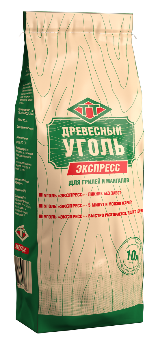 Изображение товара Уголь Севзапуголь Экспресс древесный, 10л
