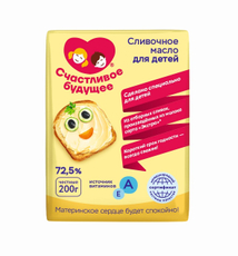 Масло сливочное Вятушка Для детей 72.5%, 200г