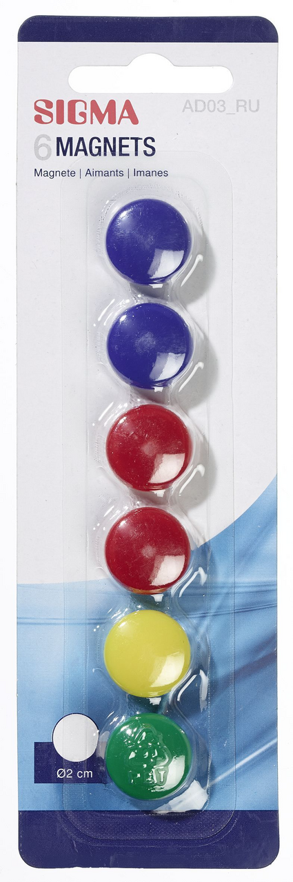 SIGMA Магниты 2см, 6 шт
