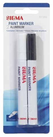 SIGMA Маркеры-краски 2 цвета, 2шт
