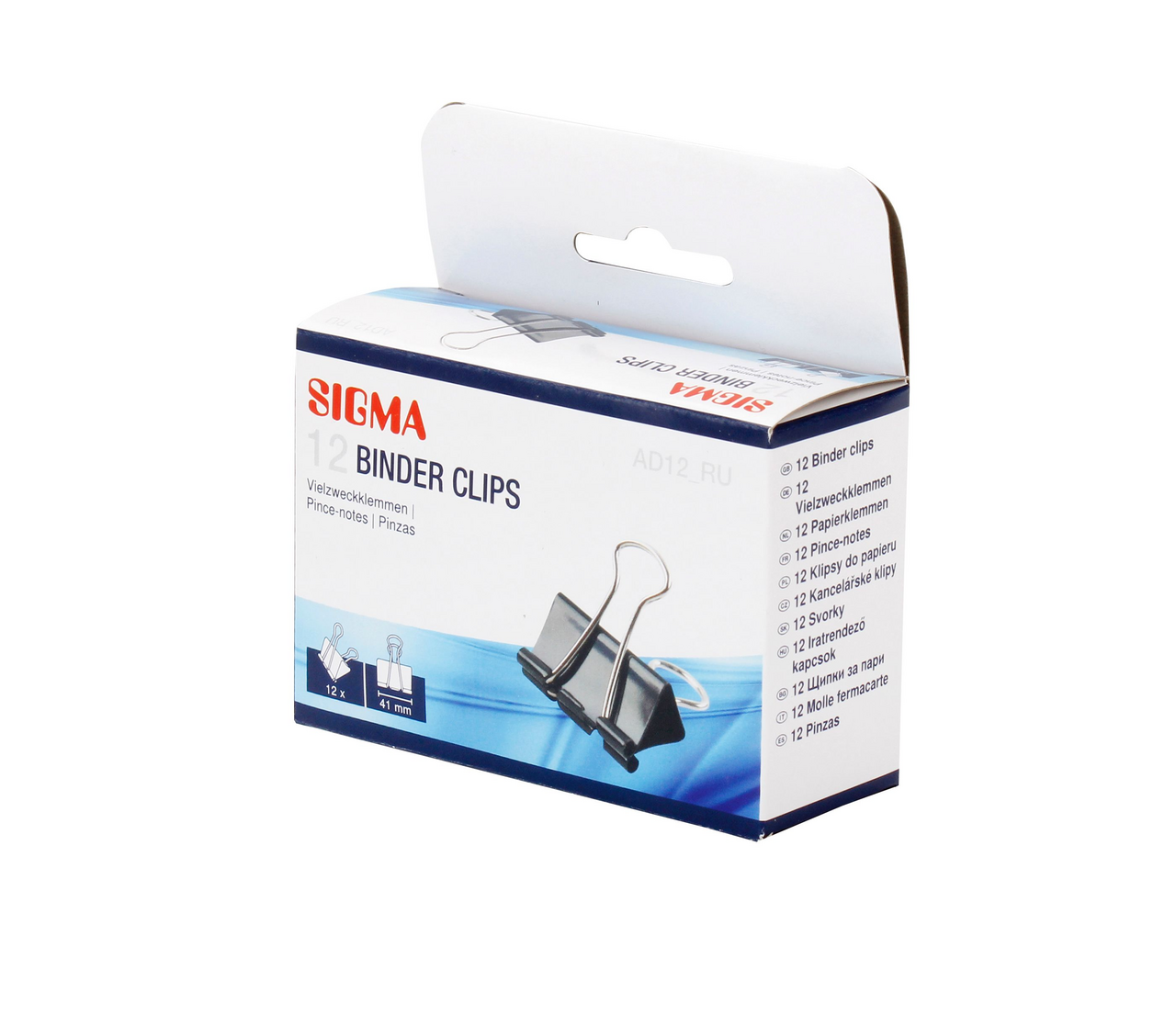 SIGMA Зажим для бумаг 41мм, 12шт