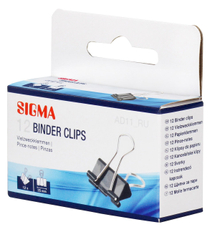 SIGMA Зажимы для бумаги 25мм, 12шт