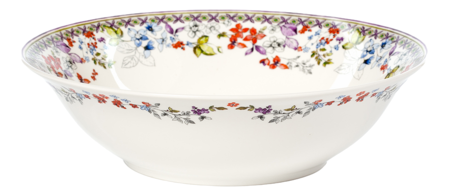 Салатник Domenik Artesano фарфор цветочный принт, 23см