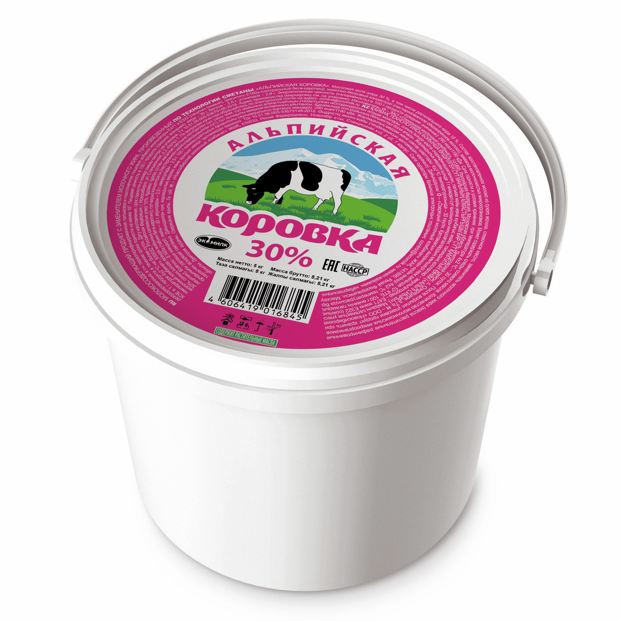Продукт сметанный Альпийская коровка 30%, 5кг