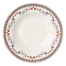 Тарелка суповая Domenik Artesano фарфор цветочный принт, 23см