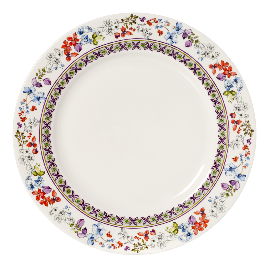Тарелка десертная Domenik Artesano фарфор цветочный принт, 20см