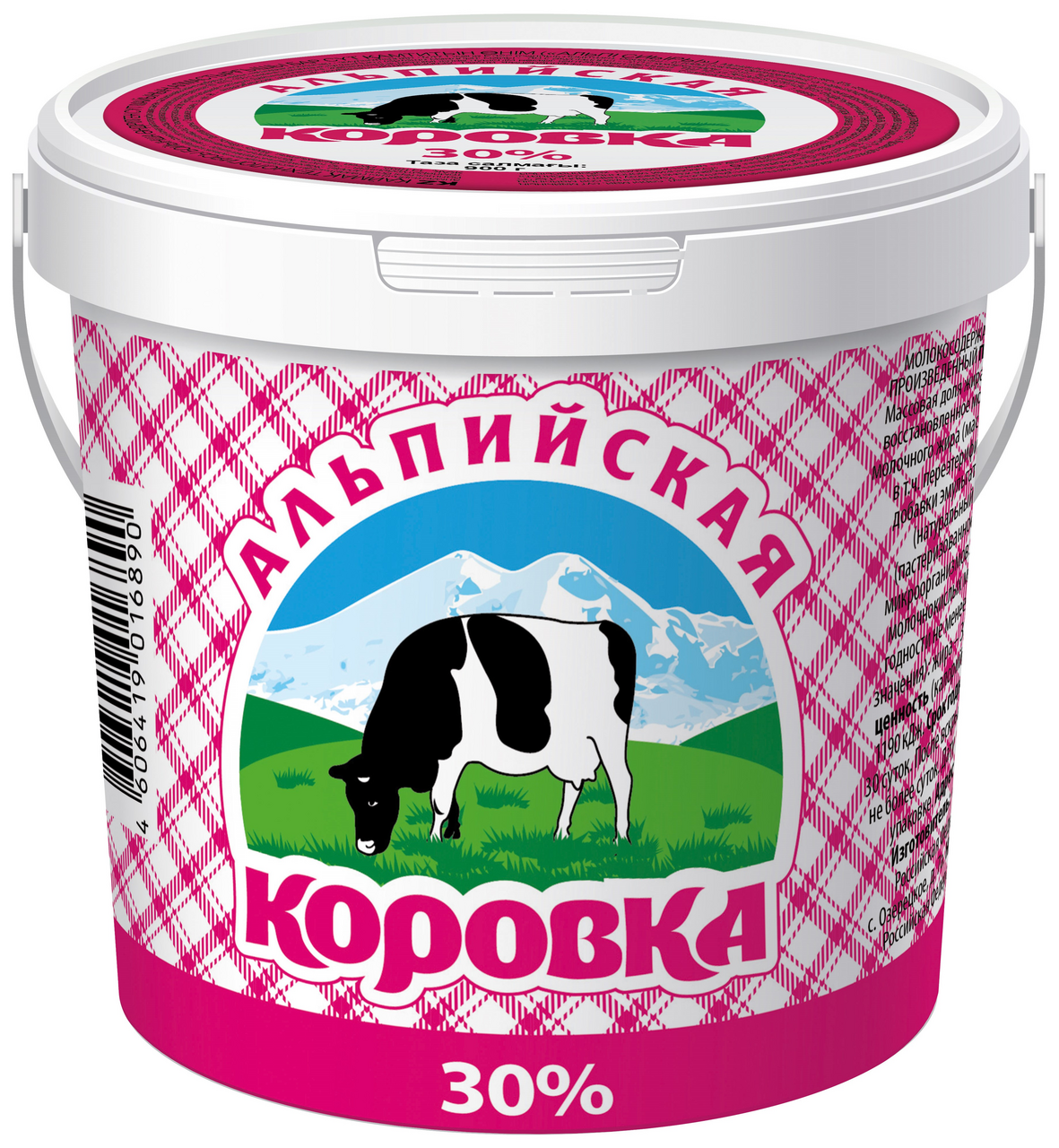 Продукт сметанный Альпийская коровка 30%, 900г