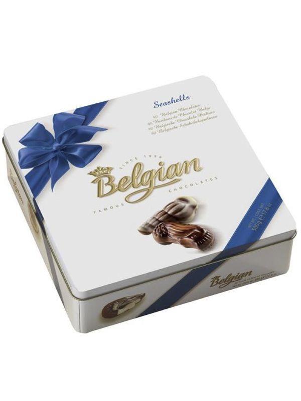Конфеты шоколадные Дары моря THE BELGIAN металл, 500 г