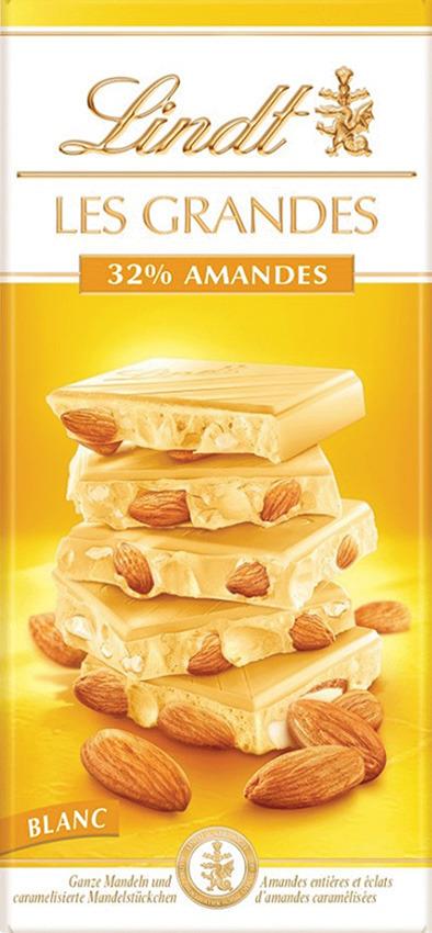 Шоколад белый Ле Гранд Белый Lindt с миндалем, 150 г