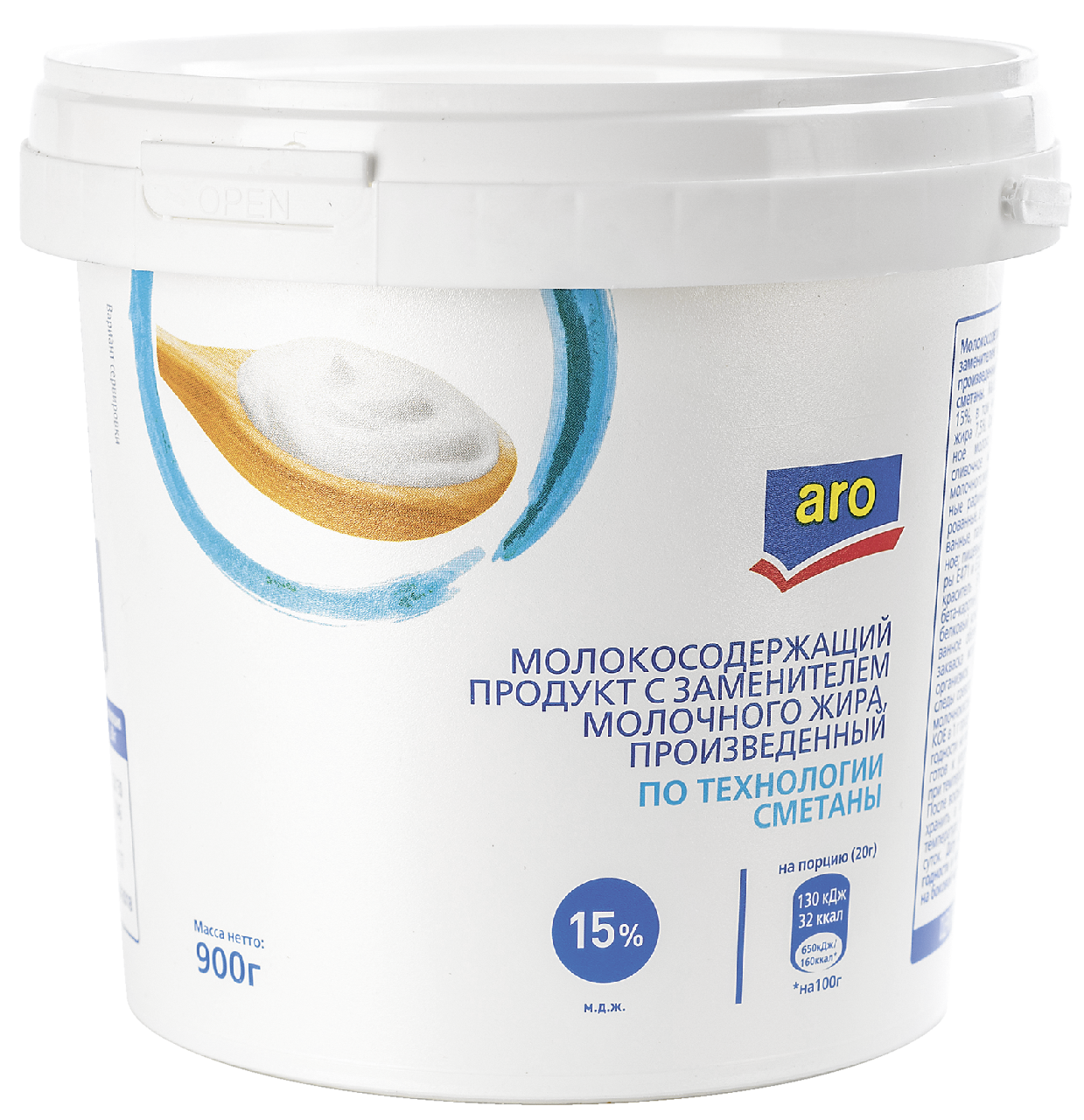 aro Продукт молокосодержащий 15%, 900г