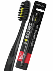 Зубная щетка Splat Blackwood с древесным углём средняя