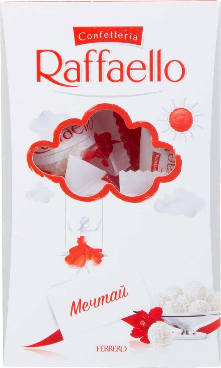 Конфеты Raffaello с цельным миндальным орехом в кокосовой обсыпке, 70г  купить с доставкой на дом, цены в интернет-магазине