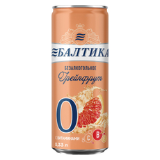 Пиво Балтика №0 Грейпфрут безалкогольное, 0.33л