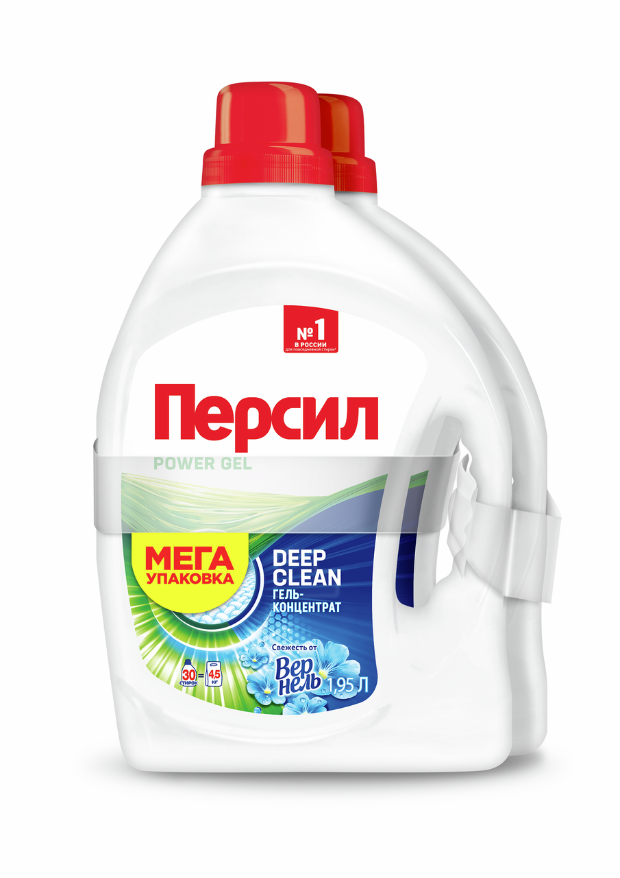 Изображение товара Гель для стирки Персил Свежесть Вернель 1.95л x 2 шт, 3.9 кг, универсальный