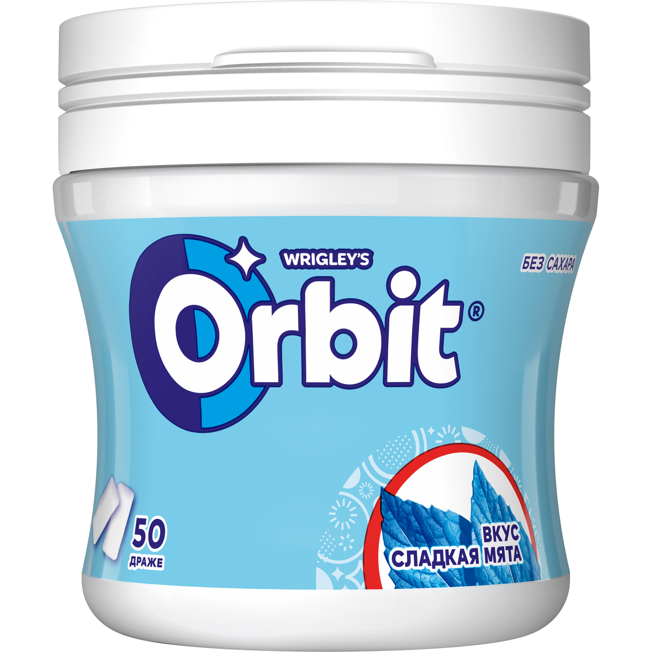 Изображение товара Жевательная резинка Orbit Сладкая мята без сахара, 68г