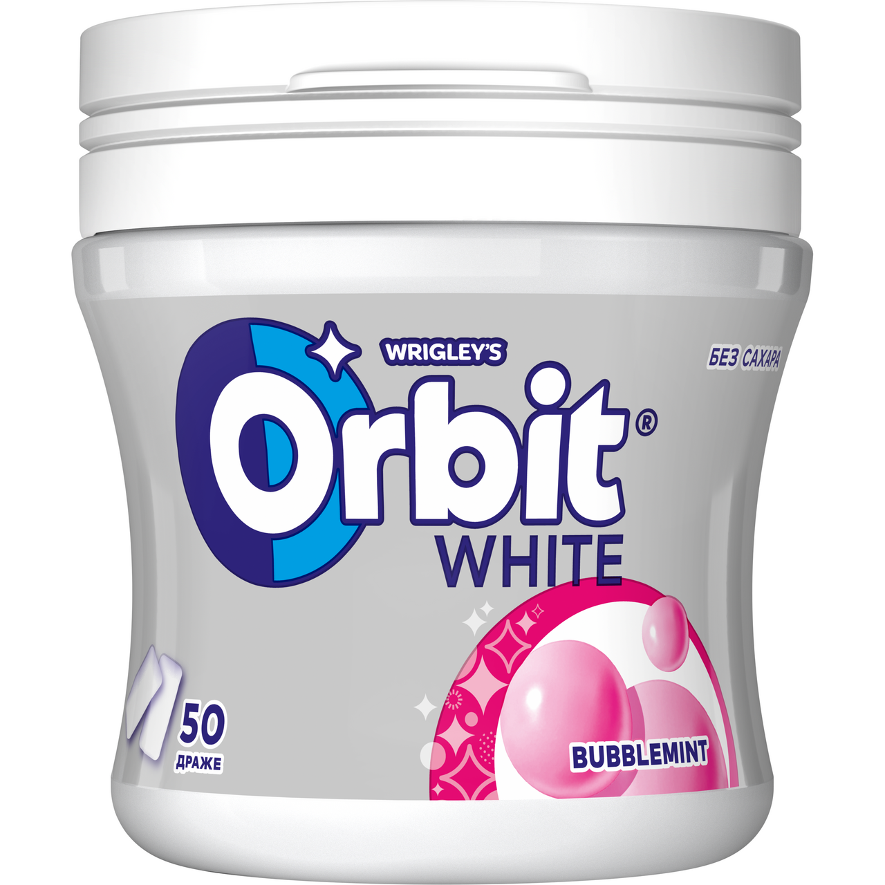 Изображение товара Жевательная резинка Orbit White Bubblemint без сахара, 68г
