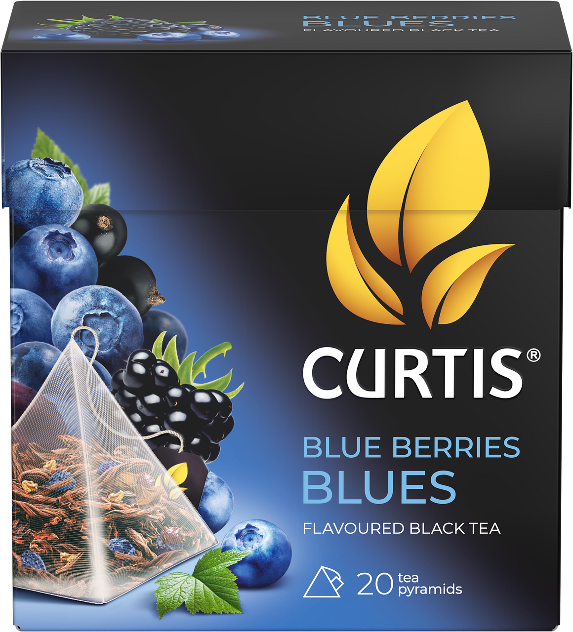 Изображение товара Чай Curtis Blue Berries Blues черный в пирамидках (1.8г x 20шт), 36г