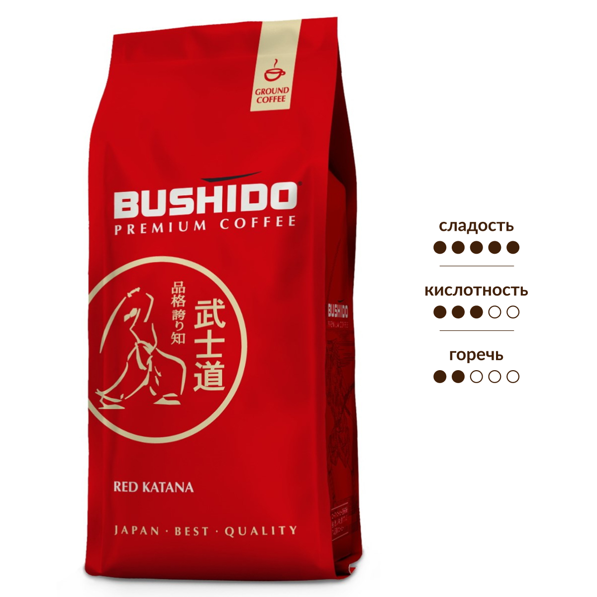 Изображение товара Кофе Bushido Red Katana молотый 227 г премиум-качества для всех способов приготовления