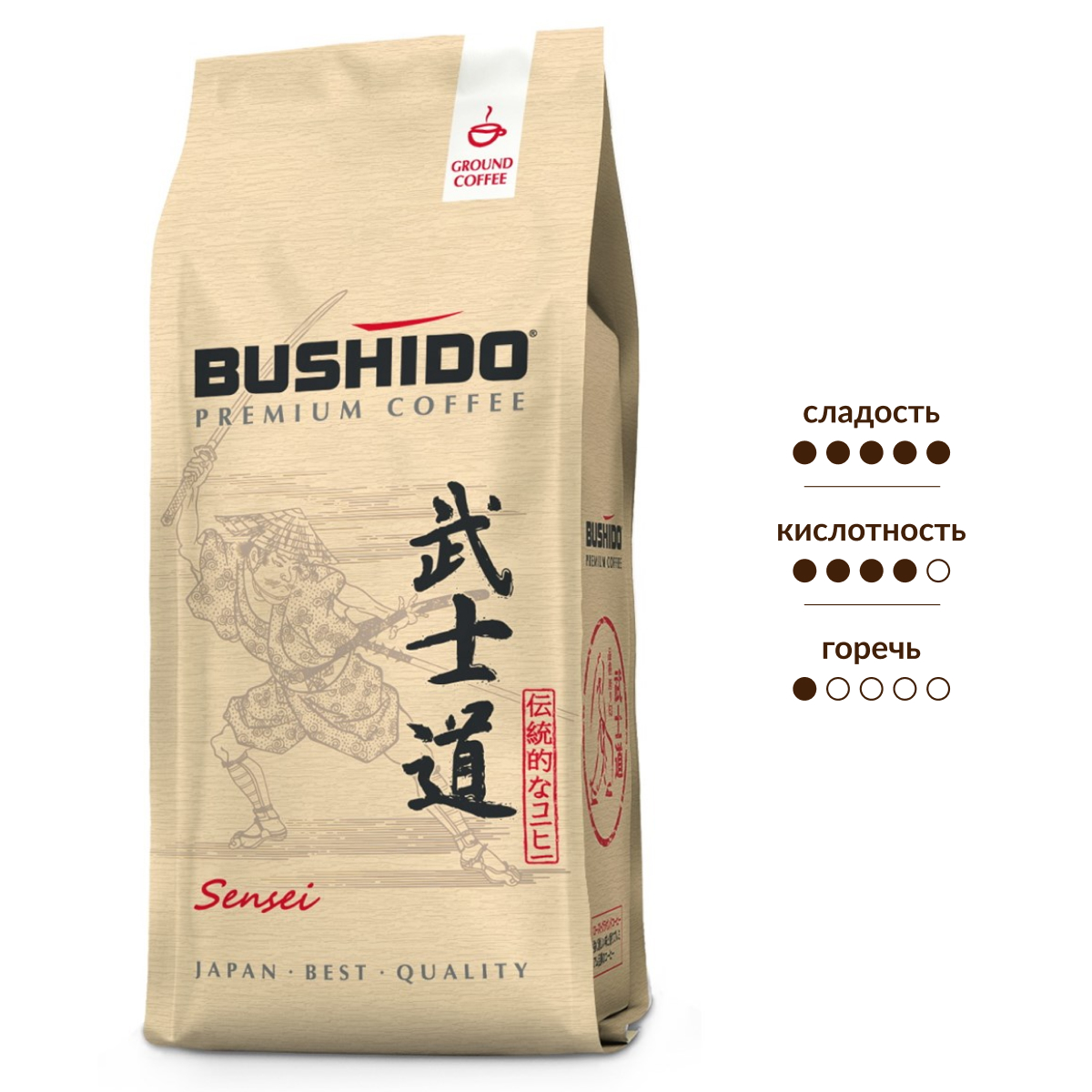 Изображение товара Кофе Bushido Sensei молотый 227 г средней обжарки из 100% Арабики
