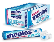 Жевательная резинка Mentos Pure Fresh Свежая мята, 16г x 24 шт