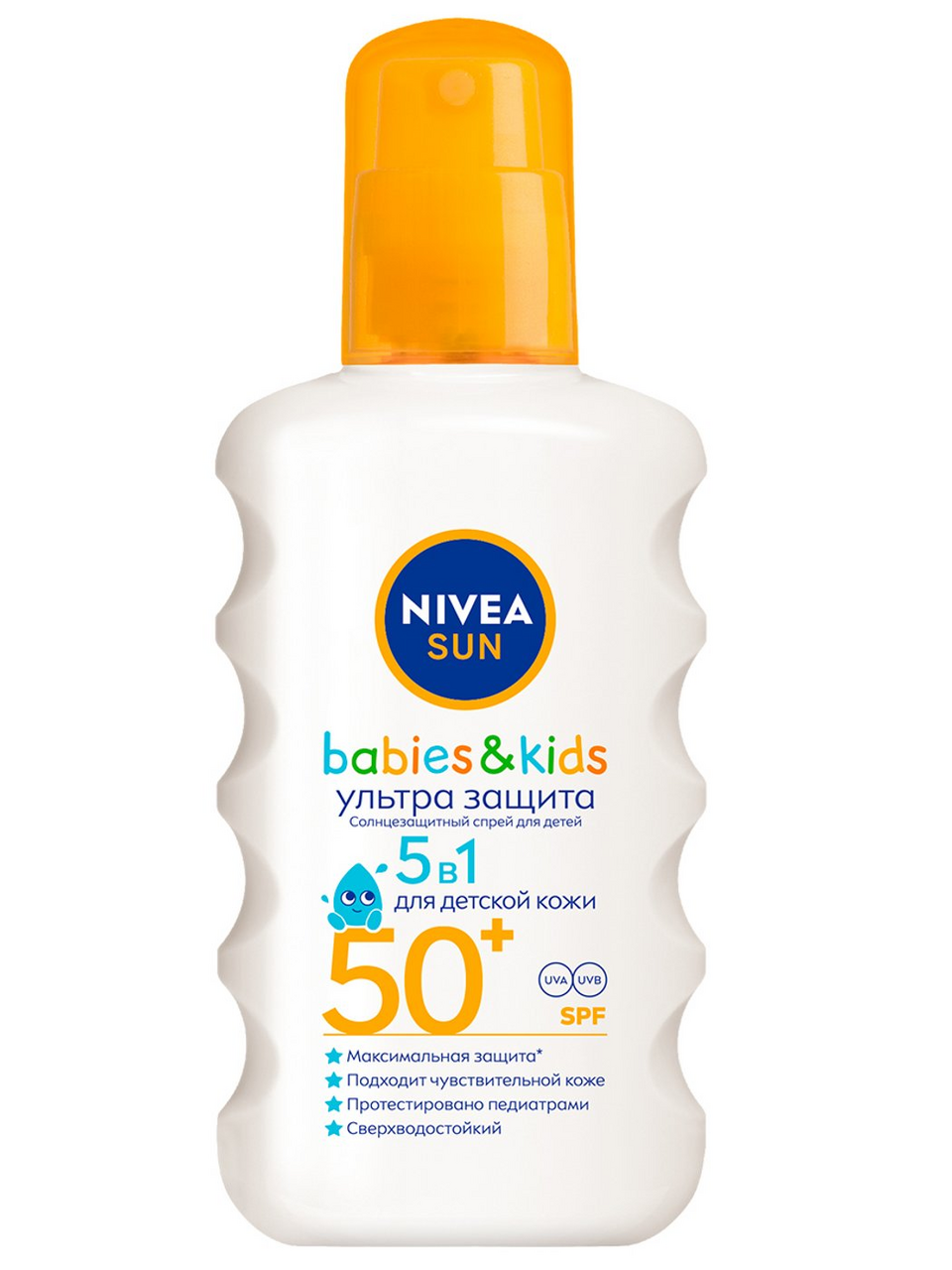 Спрей солнцезащитный Nivea Sun Kids детский ультра защита SPF50+, 200мл  купить с доставкой на дом, цены в интернет-магазине