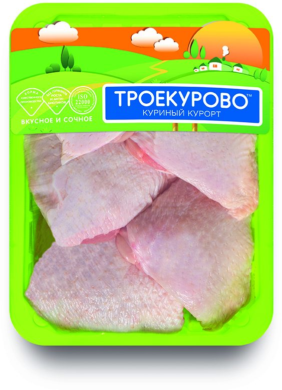 Бедро цыпленка-бройлера ТРОЕКУРОВО на подложке охлажденное, 900 г