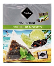 RIOBA Чай Пляжный мохито черный (2г х 20шт), 40г