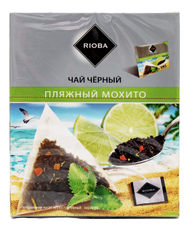 RIOBA Чай Пляжный мохито черный (2г х 20шт), 40г