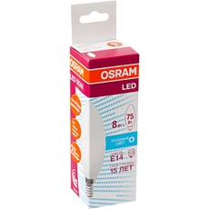 Светодиодная лампа Osram 8W E14 свеча холодный белый