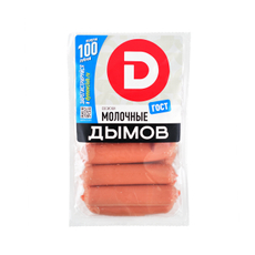 Сосиски Дымов Молочные ГОСТ, 464г