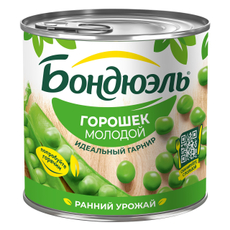 Горошек зеленый Бондюэль молодой, 425мл