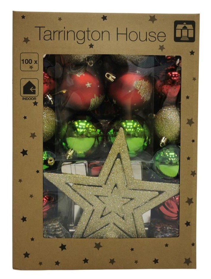 Tarrington House Набор елочных украшений Классика, 100шт