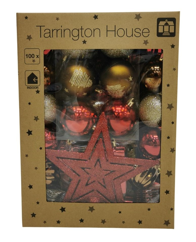 Tarrington House Набор елочных украшений Праздничный, 100шт