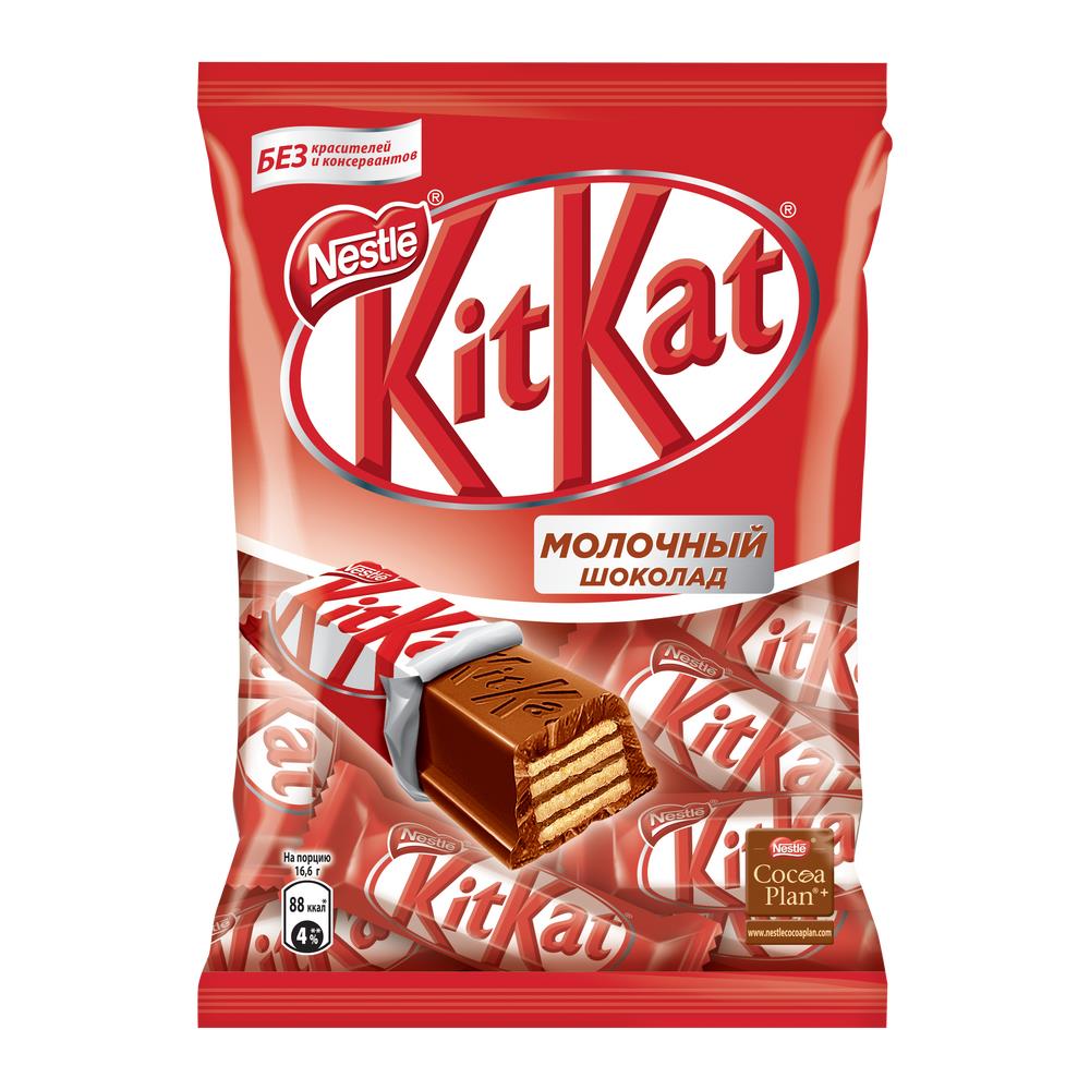 Шоколад молочный с хрустящей вафлей KITKAT, 169 г