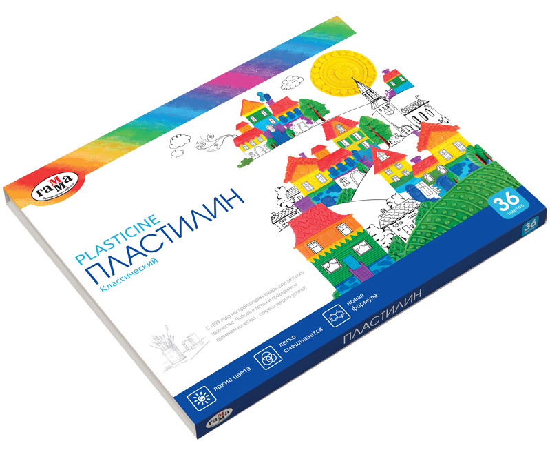 Пластилин Гамма Классический 36 цветов, 720г