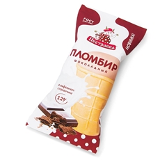 Мороженое Пестравка Пломбир шоколадный 12%, 100г
