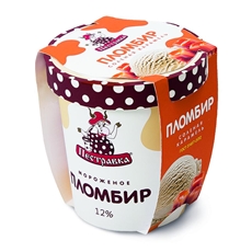 Мороженое Пестравка Пломбир соленая карамель 12%, 270г