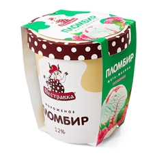 Мороженое Пестравка Пломбир мята-малина 12%, 270г