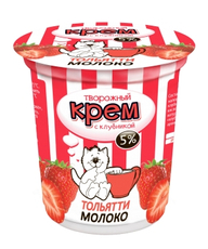 Крем творожный Тольяттимолоко с клубникой 5%, 130г
