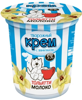Крем творожный Тольяттимолоко с ванилином 5%, 130г