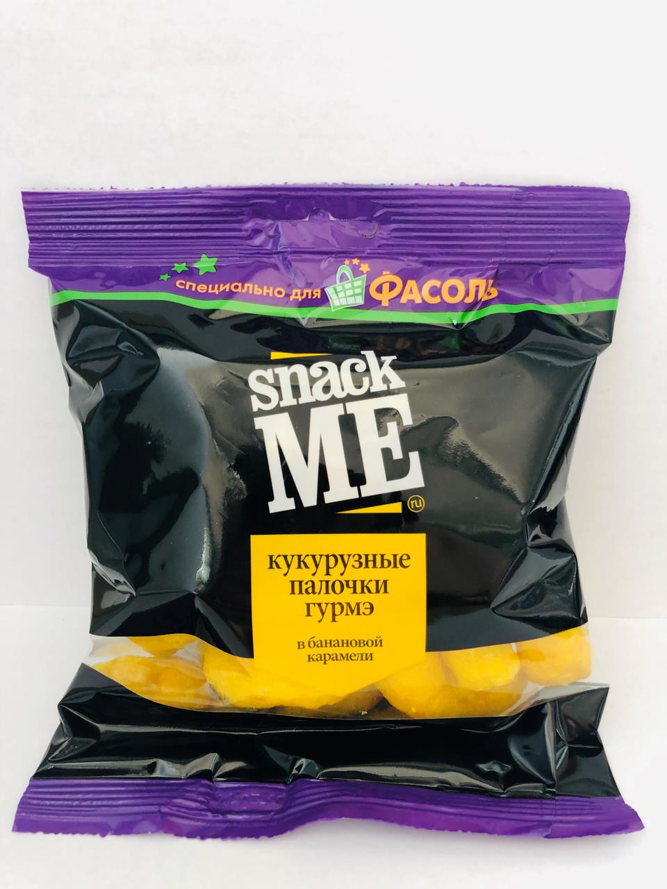 Кукурузеые палочки SNACKME в банановой карамели 70 г