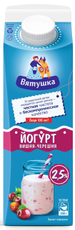 Йогурт Вятушка вишня, черешня 2.5%, 500г