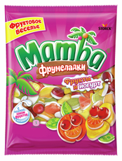 Мармелад жевательный Mamba Фрумеладки Фрукты и йогурт, 140г