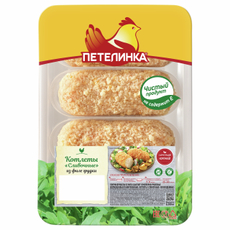 Котлеты куриные Петелинка сливочные охлажденные, 500г