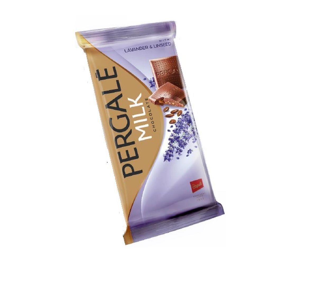 Шоколад молочный с лавандой и льняным семенем PERGALE, 100 г