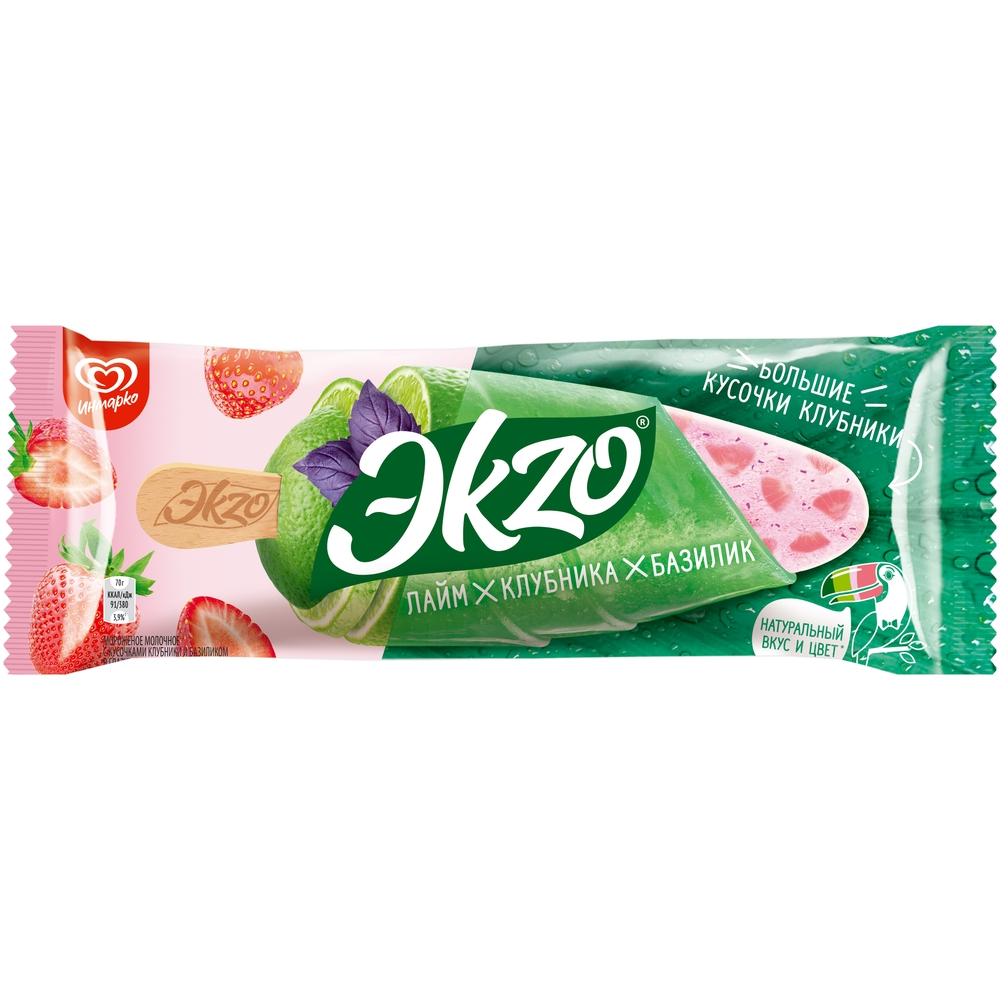 Мороженое EKZO эскимо молочное Лаймонад, 70 г купить с доставкой на дом ...