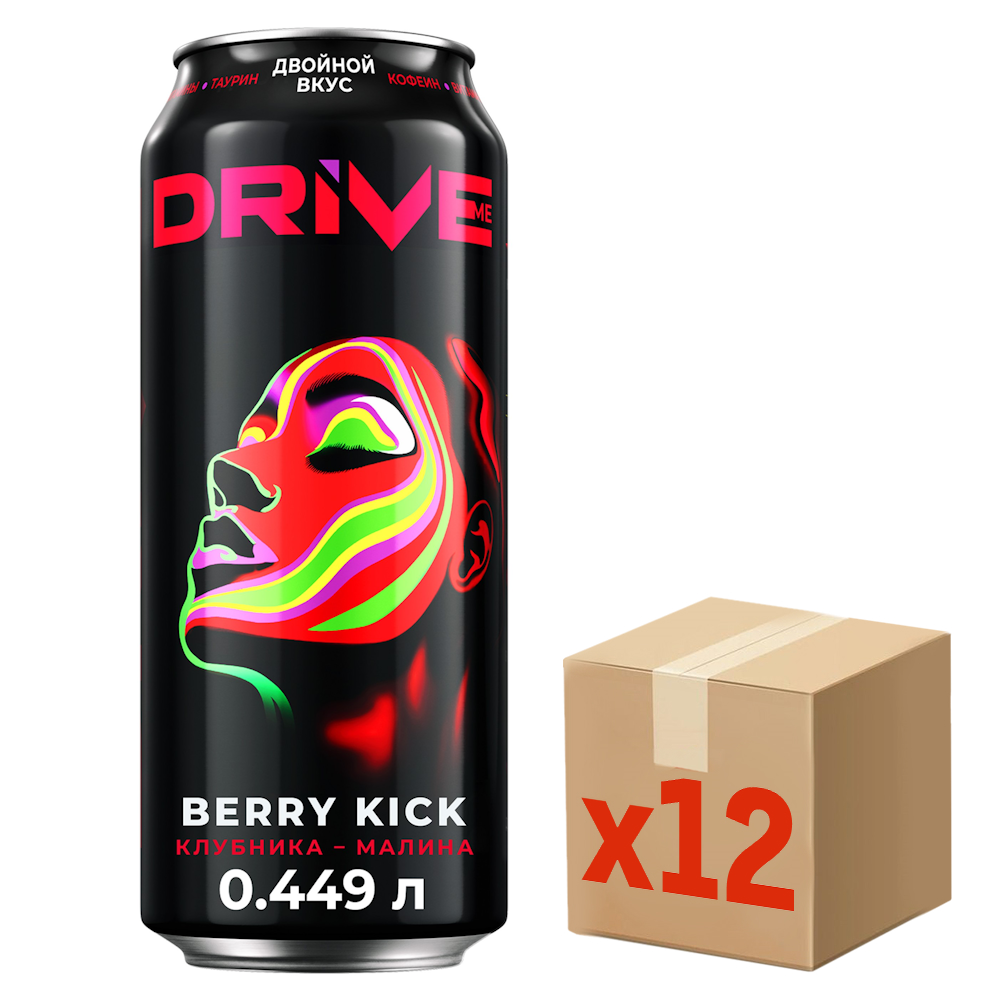 Энергетический напиток Drive Me Berry Kiсk, 449мл х 12 шт