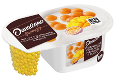 Йогурт Даниссимо Фантазия с хрустящими шариками со вкусом манго и маракуйи 6.9%, 105г