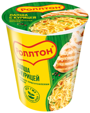 Лапша быстрого приготовления Роллтон Горячая порция с курицей, 70г